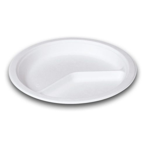 Naturesse cukornádrost kerek tányér, fehér (ø 26,0 x 2,5 cm; 2-részes)  50db/csomag 500db/karton