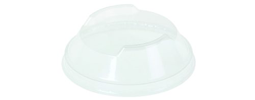 Pohárfedél, PLA, szívószálnyílás nélküli,gömb, átlátszó (96mm) - Naturesse *11151