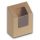 Naturesse papír elviteles wrap doboz PLA bevonattal és PLA ablakkal, barna (9,0 x 5,0 x 9,0 cm / 12,1 cm) 25db/csomag 500db/karton