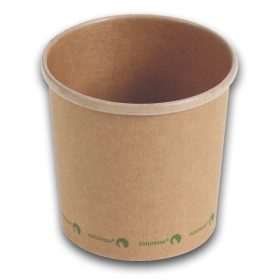   Naturesse papír leveses tál PLA bevonattal, barna (ø 9,0 x 8,0 cm; 345 ml) 25db/csomag 500db/karton