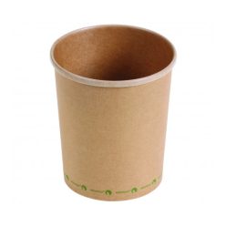  Papír leveses tál PLA bevonattal (11,8 x 13,3 cm; 950 ml), barna - Naturesse *15533