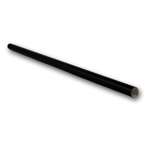 Szívószál fekete, papír 6x230mm 100db/csomag 10000db/karton