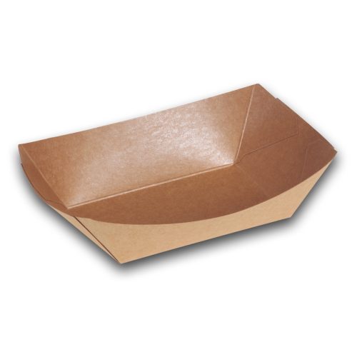 Naturesse kraft hajó PLA bevonattal, barna (10,7 x 6,9 x 4,1 cm; 400 ml) 250db/csomag 1000db/karton