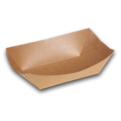 Naturesse kraft hajó PLA bevonattal, barna (13,7 x 8,6 x 5,2 cm; 800 ml) 250db/csomag 500db/karton