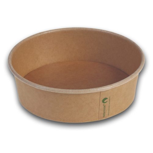 Naturesse papír kerek tál PLA bevonattal, barna (ø 15,0 x 4,5 cm; 500 ml) 60db/csomag 300db/karton