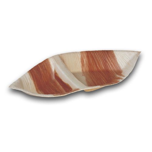 Naturesse pálmalevél levél formájú tányér (28,0 x 15,0 x 3,0 cm; 2-részes) 25db/csomag 100db/karton