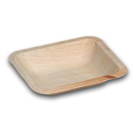   Naturesse pálmalevél téglalap alakú tányér (16,0 x 13,0 x 3,0 cm; peremmel) 25db/csomag 100db/karton
