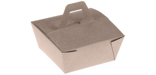Foodbox, bambusz PLA bevonattal 670 ml (11,0 x 11,0 x 6,5 cm) foganytúval - Naturesse - kifutó termék *19599