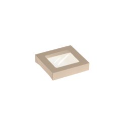   Ablakos doboz tető 450 ml-es (11,5 x 11,5 x 4,0 cm) bambusz aljhoz - Naturesse *19602