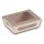 Naturesse bambusz elviteles doboz PLA bevonattal, rögzített fedéllel és PLA ablakkal (21,0 x 16,0 x 4,0 cm; 450 ml) 50db/csomag 200db/karton