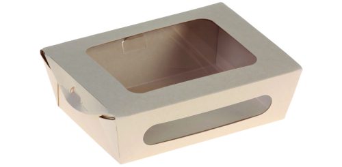 Ablakos doboz, egybefedeles, bambusz PLA bevonatttal 450 ml (21x16x4cm)- Naturesse *19615
