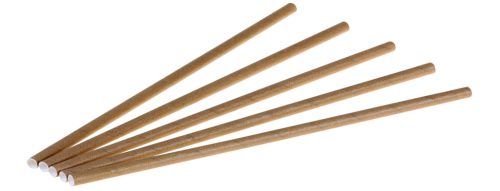 Szívószál papír 200x6 mm, kraft barna *21053