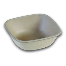   Naturesse cukornádrost elviteles ételtároló tál, natúr (12,0 x 12,0 x 4,0 cm; 300 ml) 100db/csomag 900db/karton