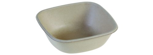 Cukornád elviteles tál (12,0 x 12,0 x 4,0 cm; 300 ml), natúr - Naturesse *21105