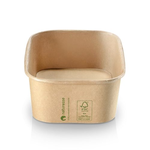 Papír svédtál, PLA bevonattal 750ml (17,3x12x5,7 cm) - Naturesse *22142