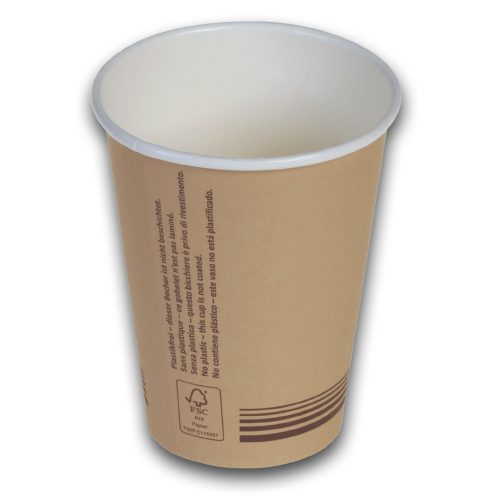 Naturesse papír bevonat nélküli kávéspohár, barna (ø 9,0 cm; 300 ml) 50db/csomag 1000db/karton