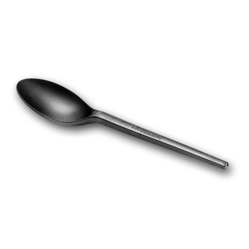 Naturesse CPLA többször használható teáskanál, fekete (12,8 cm)  50db/csomag 1000db/karton