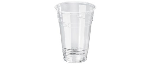 Pohár kalibrációs jellel 4 dl, PLA,  átlátszó (96mm) - Naturesse *24435