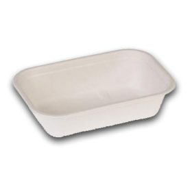   Naturesse cukornádrost elviteles ételtároló tál, fehér (20,5 x 13,0 x 5,6 cm; 650 ml; 1-részes) 125db/csomag 500db/karton