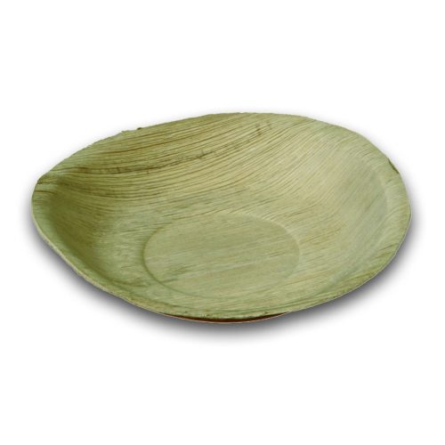Naturesse pálmalevél kerek tányér (ø 18,0 x 2,5 cm; peremmel) 25db/csomag 100db/karton