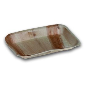   Naturesse pálmalevél téglalap alakú tányér (24,0 x 16,0 x 2,5 cm; peremmel) 25db/csomag 100db/karton
