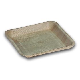   Naturesse pálmalevél négyszögletes tányér (24,0 x 24,0 x 3,0 cm; peremmel) 25db/csomag 100db/karton