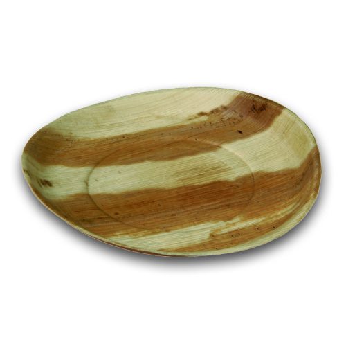 Naturesse pálmalevél kerek tányér (ø 26,0 x 3,0 cm; peremmel) 25db/csomag 100db/karton
