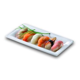   Naturesse cukornádrost téglalap alakú tálca, fehér (26,0 x 13,0 x 1,5 cm) 50db/csomag 500db/karton