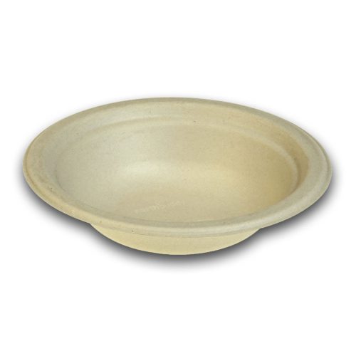Naturesse cukornádrost kerek tál, natúr (ø 18,0 x 4,0 cm; 400 ml, peremmel)  50db/csomag 500db/karton