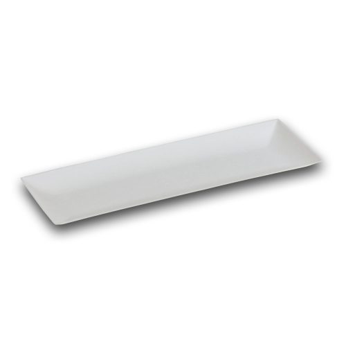 Naturesse cukornádrost téglalap alakú tál, fehér (27,0 x 9,0 x 1,5 cm) 50db/csomag 400db/karton
