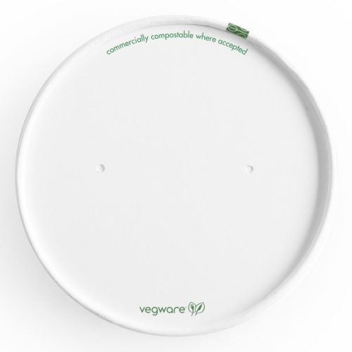 Papír leveses doboz tető, papír, PLA bevonattal (SC-12 cikkszámú aljhoz)(25db/cs - 500db/karton) - Vegware *VLID115P
